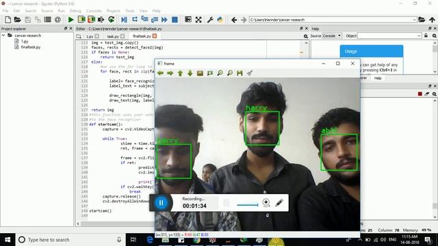 Multiple face recognition using opencv смотреть онлайн