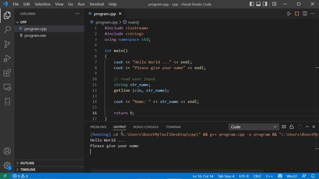 How to Run C/C++ program In VS Code Terminal | Unable to Write Input Text in Output Console смотреть онлайн