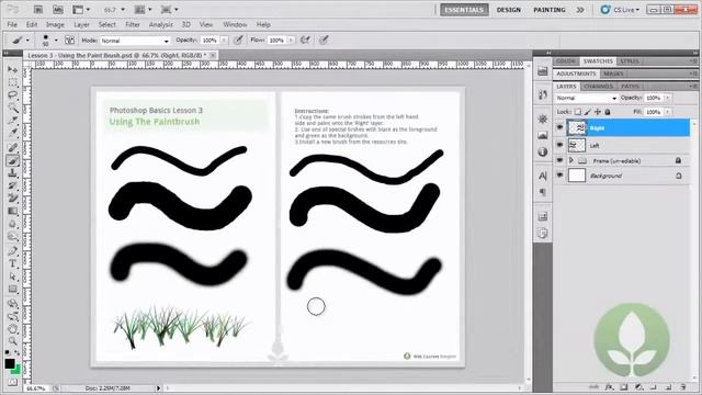 Beginners Web Design Basic Photoshop | 3. Using The Paint Brush смотреть онлайн