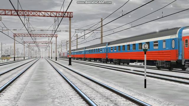 Электровоз ЧС2-064 с фирменным поездом №002М "Россия" Москва-Владивосток | RTrainSim смотреть онлайн