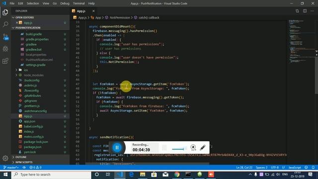 Send Push Notification using Firebase in React native !!! смотреть онлайн