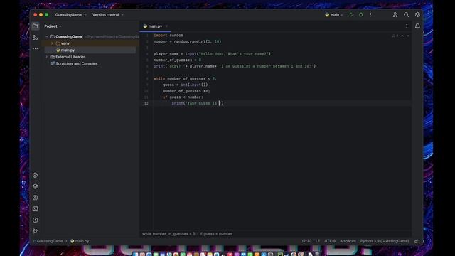 Guessing Game | Python Mini Project | Python Mini Game | Pycharm смотреть онлайн