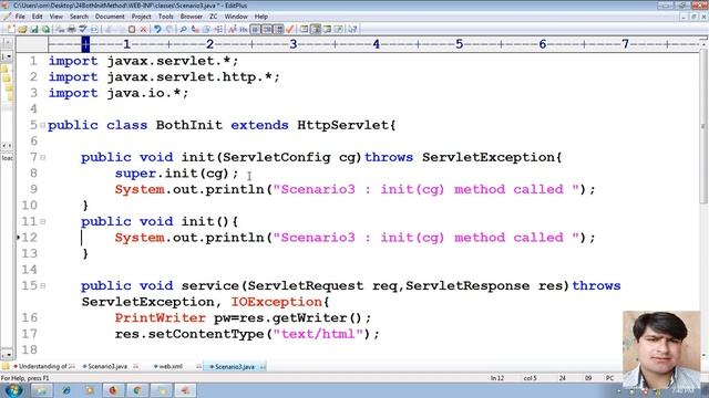 74 If you place both init, init(cg) methods in our servlet which init method will execute | Adv jav смотреть онлайн
