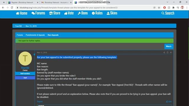 Blockdrop forums guide (how to make ann account//appeal ban//report a player//and more ) смотреть онлайн