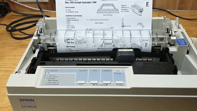 Epson lx 300+II Printing смотреть онлайн