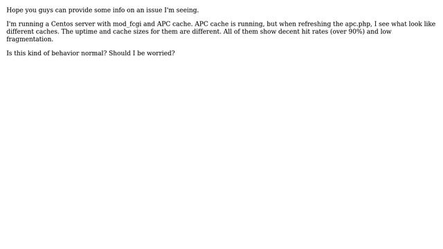 DevOps & SysAdmins: Multiple instances of APC cache when refreshing apc.php смотреть онлайн