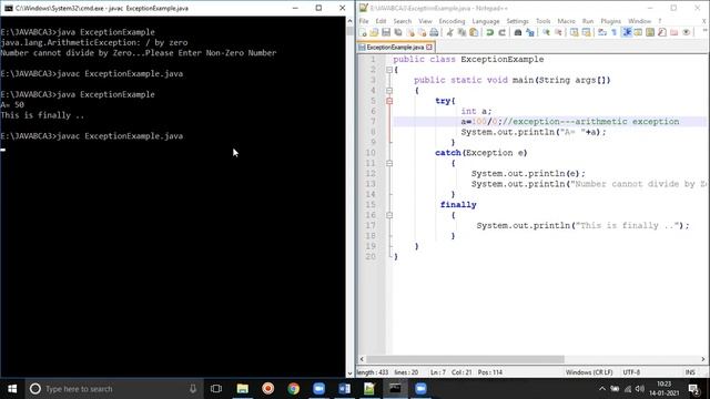 14 JAN 2021 2 JAVA EXCEPTION HANDLING EXAMPLE смотреть онлайн