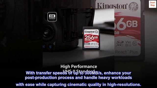 Kingston Canvas React Plus 128GB SD Card | SDXC UHS-II | 300R/260W U3 V90 | Full HD/4K/8K | SDR2/12 смотреть онлайн