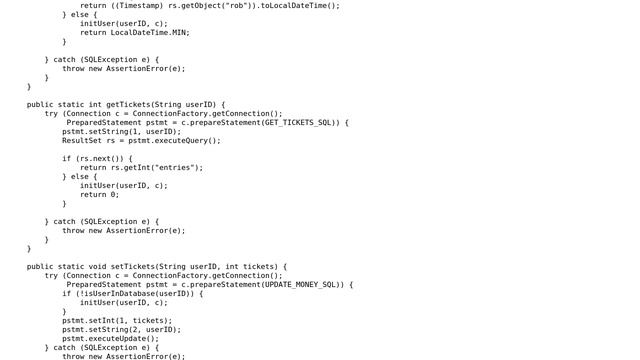 Static class for database access Java JDBC смотреть онлайн