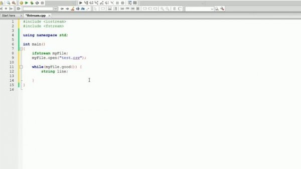 C++ Tutorials- CSV input file
