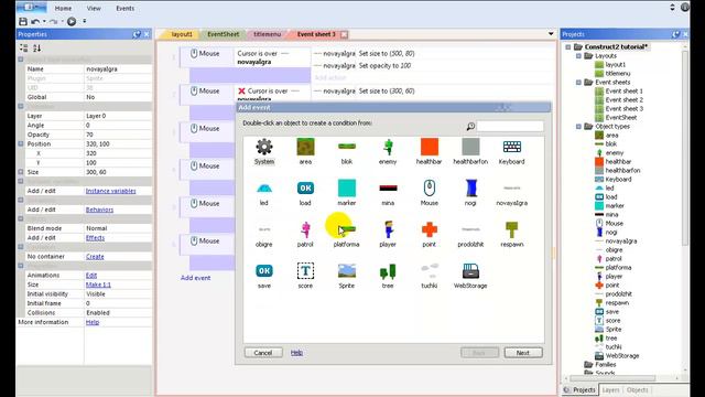 Construct 2 Урок 11 Создание меню игры Сцены смотреть онлайн