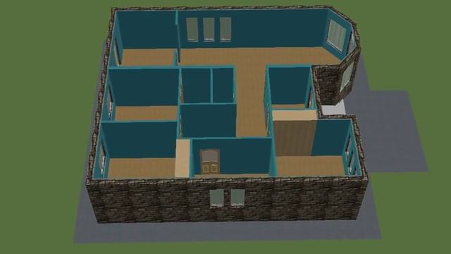 Проект №Ц-20 одноэтажного дома без гаража 110,8 м. кв. Планировка. смотреть онлайн
