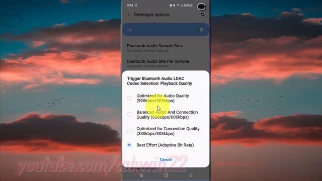 Samsung Galaxy S10 : How to change bluetooth audio LDAC Codec (android pie) смотреть онлайн