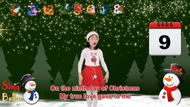 The 12 days of Christmas with Lyrics Actions Movements | Kids Christmas Song | Sing Along смотреть онлайн