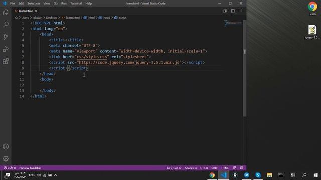 تعلم جيكويري : LEARN JQUERY - انشاء ملف واستدعاء المكتبة وشرح الكود الاساسي لمكتبة جيكويري смотреть онлайн