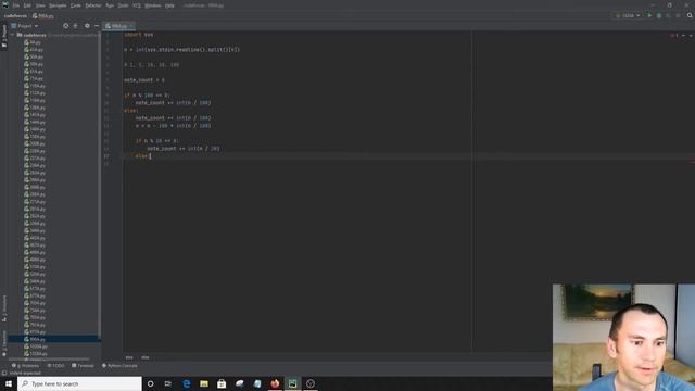Решение задачи «996A. Выиграть в лотерею» с сайта codeforces.com на python смотреть онлайн