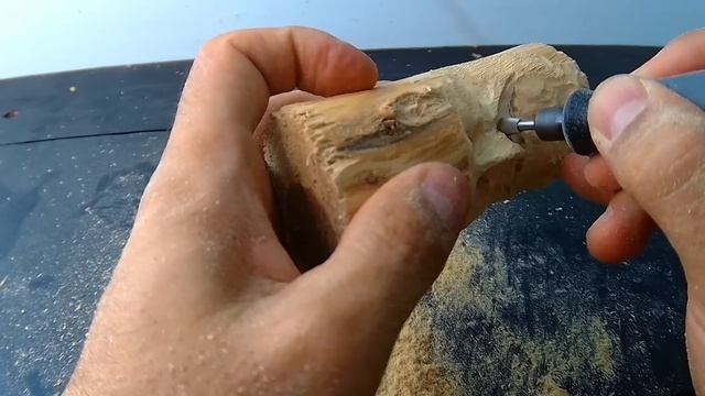 Dremel wood carving sculpture, How to carve a face in wood with rotary tool step by step tutorial смотреть онлайн