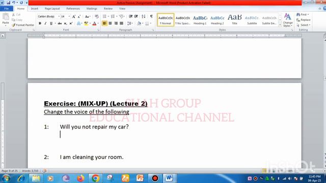 IX ENGLISH GRAMMAR| TOPIC: ACTIVE PASSIVE (PRESENT, PAST CONTINUOUS), ACTIVE PASSIVE (MIX-UP) смотреть онлайн