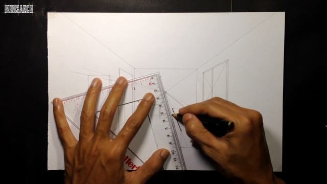 How to Draw a Simple Bedroom in One Point Perspective #4 смотреть онлайн