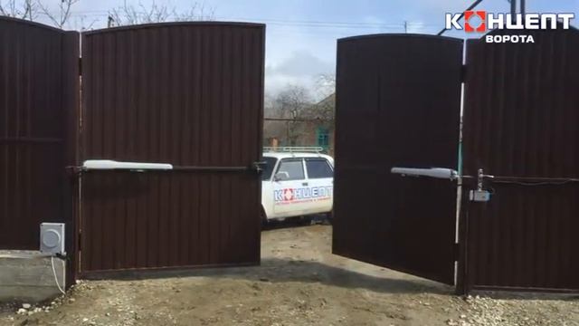 Распашная Автоматика Nice Wingo и электромеханический замок Cisa смотреть онлайн