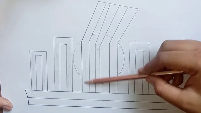 Shahid minar drawing || How to draw 21st February scenery || International mother language day смотреть онлайн