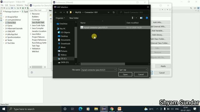 how to connect mysql connector with eclipse || Shyam Sundar смотреть онлайн