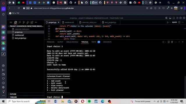 CS50P Final project - calender planning system смотреть онлайн