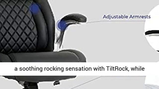 NOUHAUS +Posture Ergonomic PU Leather Office Chair. Click5 Lumbar Support With FlipAdjust Armrests.