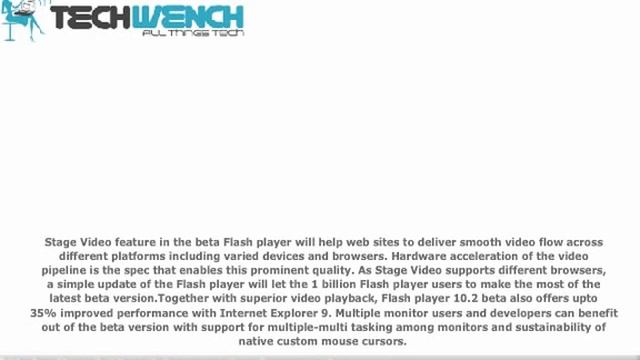 Adobe Flash Player 10.2 Beta Launched смотреть онлайн