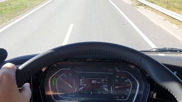 Самосвал Sacman Х5000, в движении. Вид из кабины смотреть онлайн