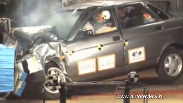 Краш тесты отечественных автомобилей. Lada Priora (ВАЗ 2170). Фаза 2 смотреть онлайн