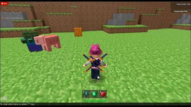 Blox Craft! version 0.2 ROBLOX minecraft game by pinkiepiemlp898 смотреть онлайн