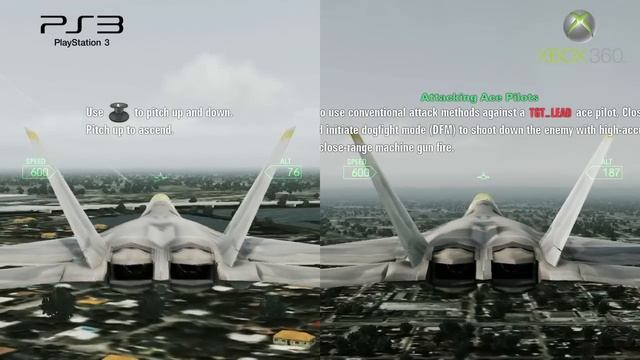 Ace Combat: Assault Horizon PS3 vs 360 gameplay comparison смотреть онлайн