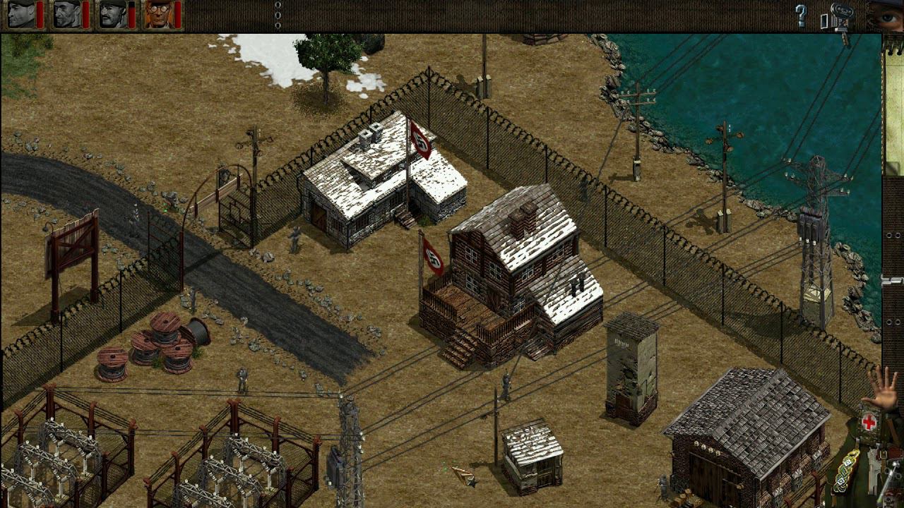 Commandos Behind Enemy Lines Прохождение: Миссия 3. Подрываем плотину по стелсу. смотреть онлайн
