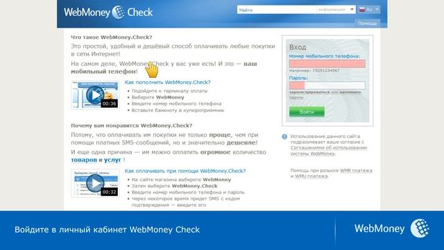 Пополнение кошелька с помощью WebMoney Check смотреть онлайн