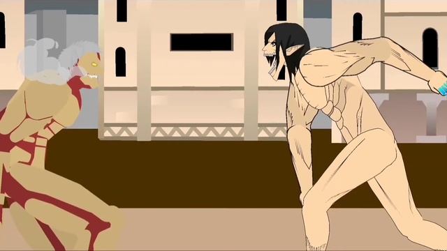 Battle for Eldia: Eren and Zeke (Monke) VS Reiner and Porco | Stick Nodes animation смотреть онлайн