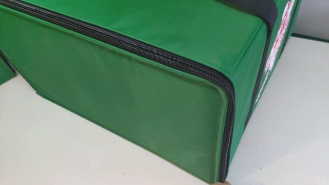 Зелёная термосумка для доставки пиццы 50*50*30см смотреть онлайн