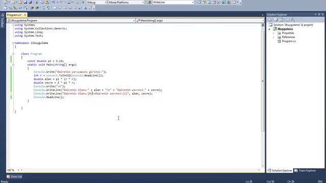 C# - console, tür dönüşüm, toplam, daire, writeline, readline (6.ders) смотреть онлайн