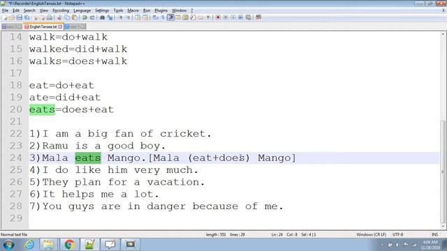 Simple present Tense(Part -1) # Learn English via Tamil смотреть онлайн