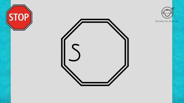 How to draw Stop Sign easy for beginners drawing Stop Sign смотреть онлайн