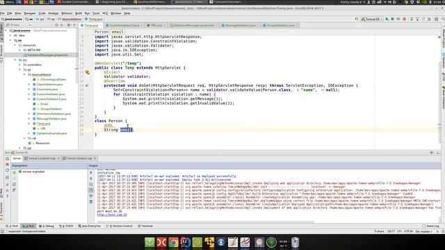 Java EE 69: Bean validation 7: Validation messages смотреть онлайн