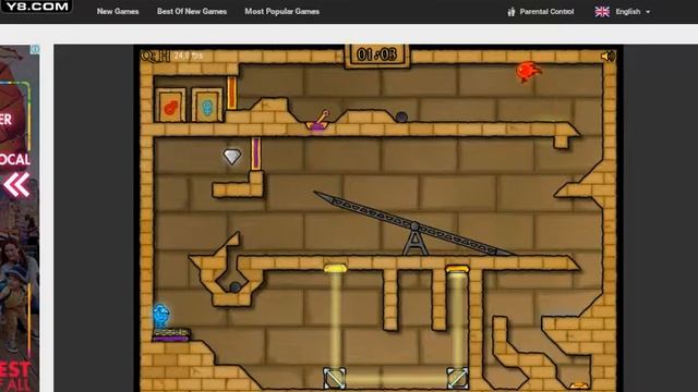 Y8 Games -Fireboy & Watergirl ep. 2 game- смотреть онлайн