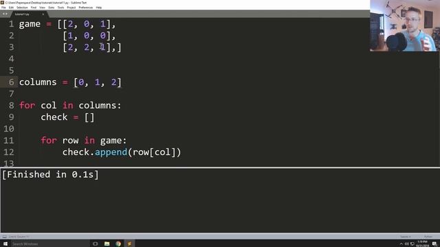 Vertical Winners - Python 3 Programming Tutorial p.11 смотреть онлайн