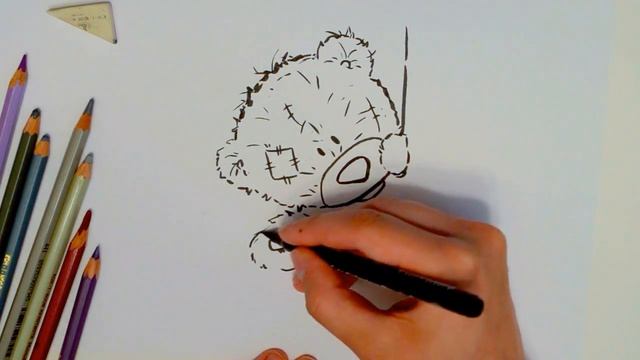 How to Draw Teddy bear. Me to You. Как нарисовать мишку Тедди смотреть онлайн