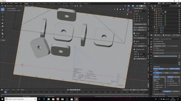 Tech Draw addon for Blender 3D