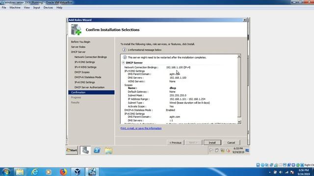 Setup DHCP in Windows Server 2008 on Virtual Box смотреть онлайн