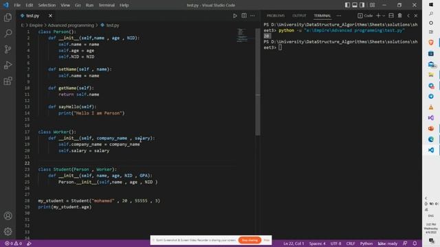 Multiple inheritance in python смотреть онлайн