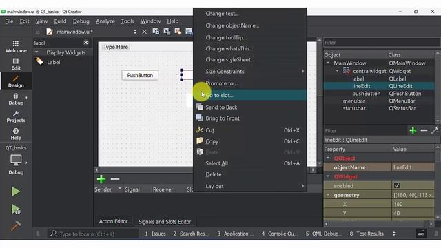 Video 1.1- QT Push button LineEdit Label смотреть онлайн