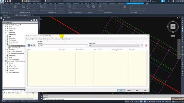 Create bottom surface from corridor in Civil 3D смотреть онлайн