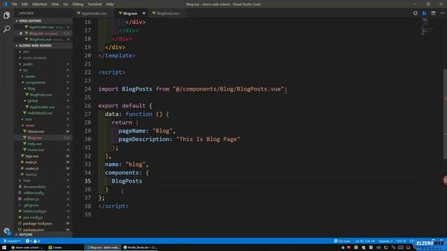 Learn Vue.js In Arabic #32 - Creating The Blog Component and Structure смотреть онлайн